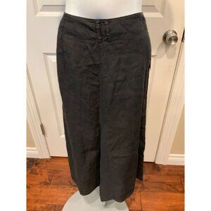 Weekend Max Mara Black Linen Midi Skirt, Size 10 (US), 44 (IT)